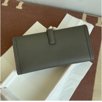 Classic Hermes Original Espom Leather Clutch 37088 dark gray