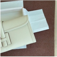 Youthful Hermes Original Espom Leather Clutch 37088 cream