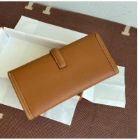 Unique Discount Hermes Original Espom Leather Clutch 37088 brown