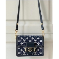 Famous Brand Louis Vuitton DAUPHINE PM M59480 Navy Blue