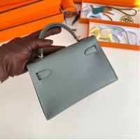 Cheapest Hermes Kelly 19cm Shoulder Bags Epsom Leather KL19 Gold hardware Almond green