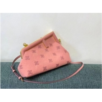 Promotional FENDI FIRST SMALL flannel bag with embroidery 8BP129A PINK