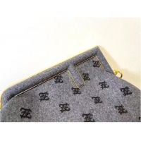 Buy Fashionable FENDI FIRST MEDIUM flannel bag with embroidery 8BP127A gray