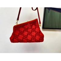 Spot Bulk FENDI FIRST small suede bag 8BP129A red