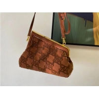 Popular Style FENDI FIRST small suede bag 8BP129A brown