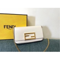 Promotional FENDI WALLET ON CHAIN WITH POUCHES leather mini-bag 8BS032 white