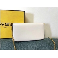 Promotional FENDI WALLET ON CHAIN WITH POUCHES leather mini-bag 8BS032 white