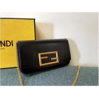 Well Crafted FENDI WALLET ON CHAIN WITH POUCHES leather mini-bag 8BS032 black