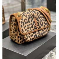 Cheapest YSL NIKI MEDIUM IN Leopard hair Y533158 BROWN