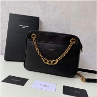 Famous Brand YSL LE MAILLON SMALL CHAIN BAG IN QUILTED LAMBSKIN 6693081 black