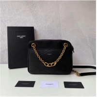 Famous Brand YSL LE MAILLON SMALL CHAIN BAG IN QUILTED LAMBSKIN 6693081 black