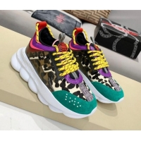 Good Product Versace Animal Print Sneakers 012687 Green