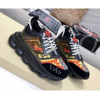 Low Cost Versace Print Sneakers Black 126104