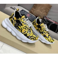 Best Product Versace Print Sneakers Black/Gold 126106