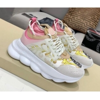 Purchase Versace Print Sneakers White/Pink/Yellow 126111