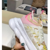 Purchase Versace Print Sneakers White/Pink/Yellow 126111