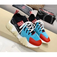 Super Quality Versace Squalo Knit Sneakers 126117 Blue/Red