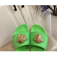 Low Cost Versace Flat Side Sandals 071201 Green