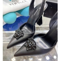 Affordable Price Versace La Medusa Calfskin Slingback Pumps 9.5cm 806050 Black