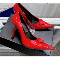 Best Grade Versace La Medusa Patent Leather Pumps 9.5cm 081153 Red