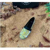 Grade Design Versace Print Espadrilles White/Gold 112420