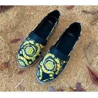 Best Price Versace Print Espadrilles Black/Gold 112421