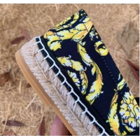 Best Price Versace Print Espadrilles Black/Gold 112421