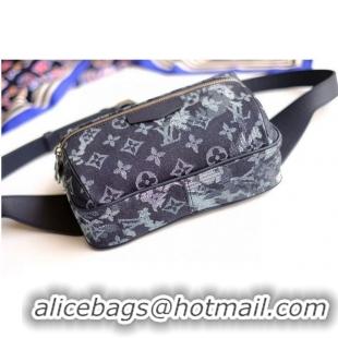 Super Quality Louis Vuitton SAC OUTDOOR Denim Waist Bag M57281 Black