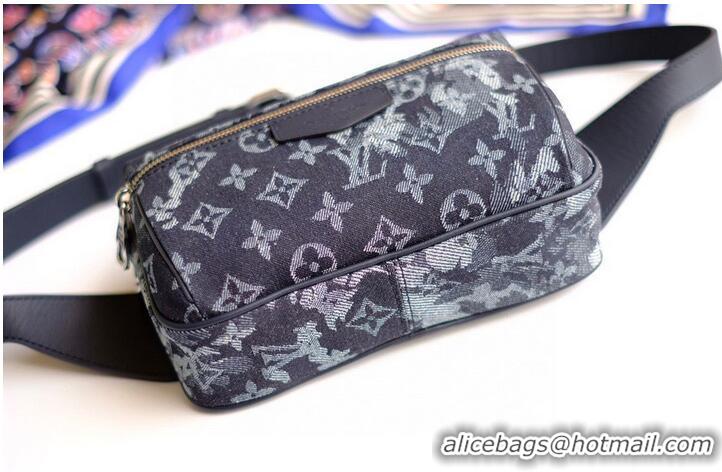 Super Quality Louis Vuitton SAC OUTDOOR Denim Waist Bag M57281 Black