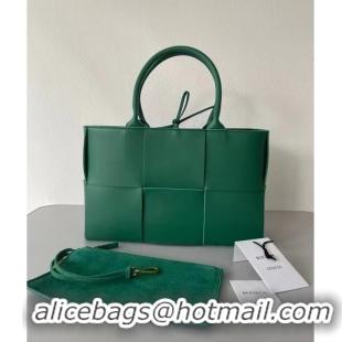 Well Crafted Bottega Veneta ARCO TOTE Small intrecciato grained leather tote bag 652867 RAINTREE