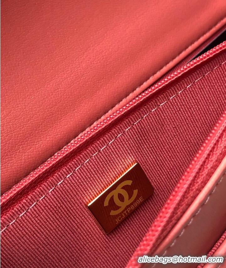 Super Quality Chanel 19 Classic Sheepskin Leather Chain Wallet AP0957 cherry blossoms