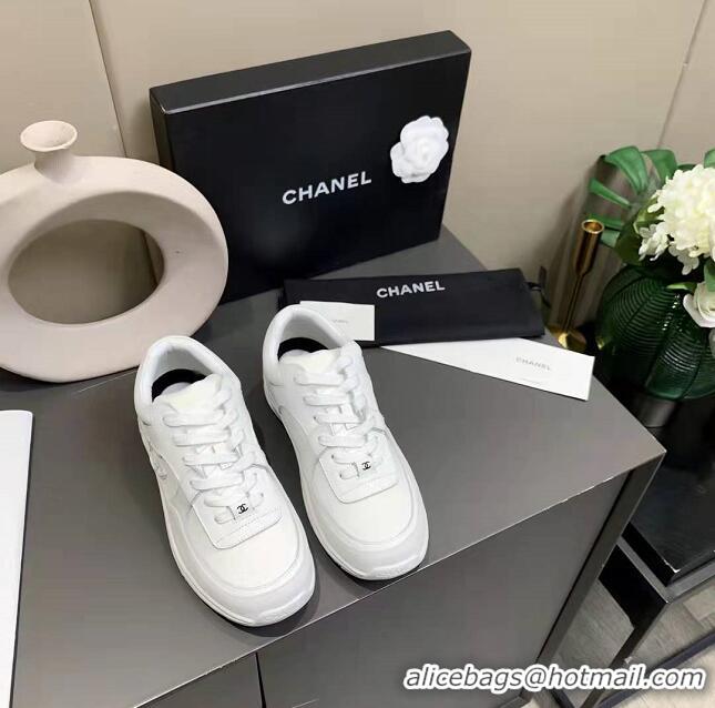 Super Quality Chanel Triple White CC trainers/Sneakers C8942 White