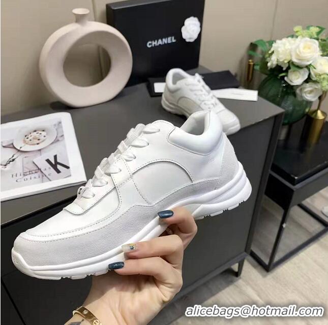 Super Quality Chanel Triple White CC trainers/Sneakers C8942 White