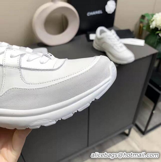 Super Quality Chanel Triple White CC trainers/Sneakers C8942 White