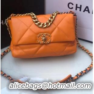 Buy Good Product CHANEL Lambskin 19 Flap Bag AS1160 orange