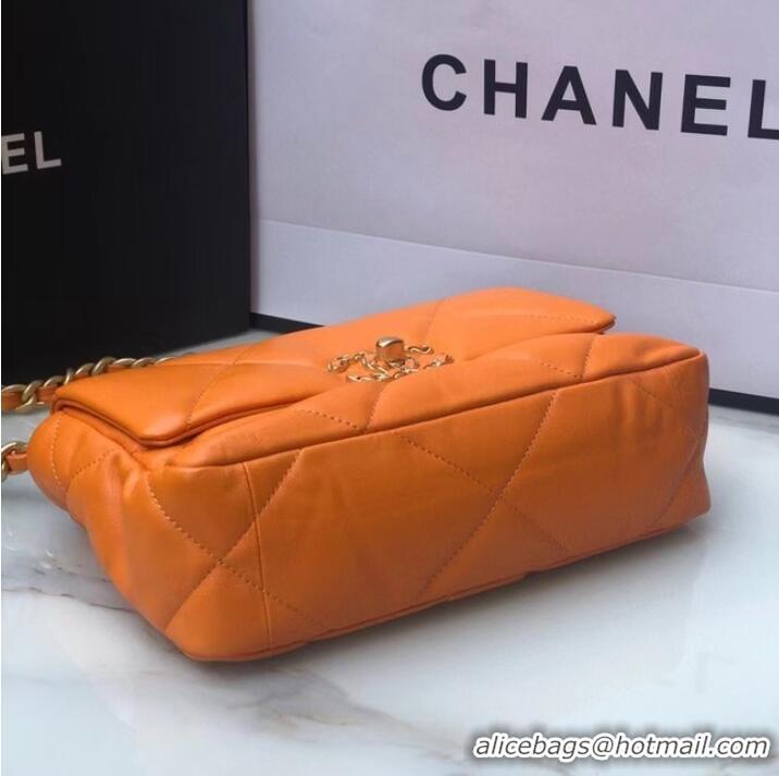 Buy Good Product CHANEL Lambskin 19 Flap Bag AS1160 orange