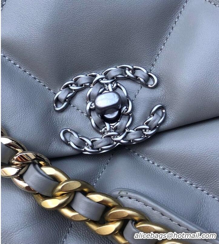 Good Product CHANEL Lambskin 19 Flap Bag AS1162 gray