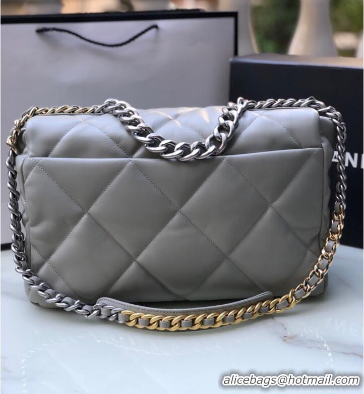 Good Product CHANEL Lambskin 19 Flap Bag AS1162 gray