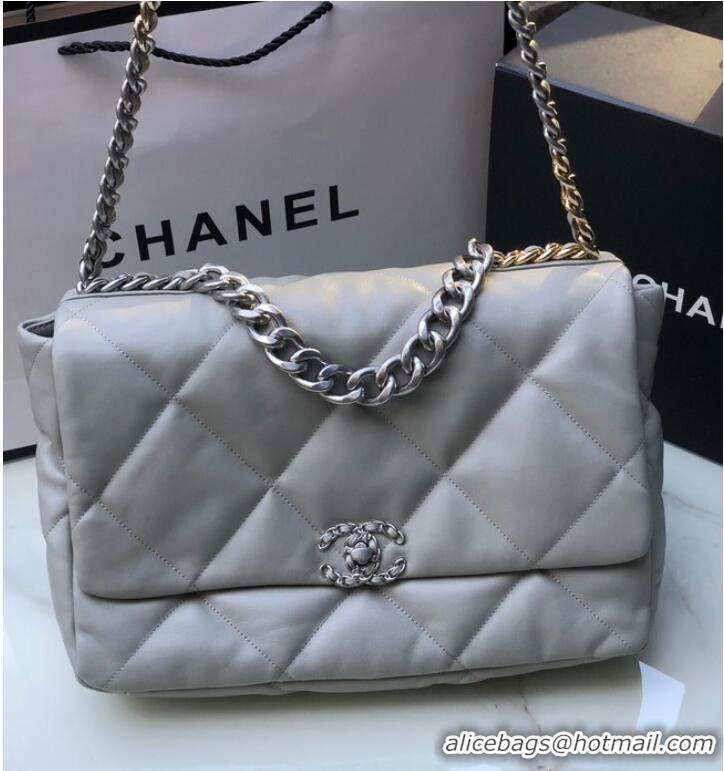 Good Product CHANEL Lambskin 19 Flap Bag AS1162 gray