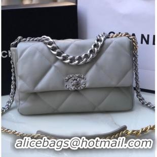 Buy Cheapest CHANEL Lambskin 19 Flap Bag AS1160N gray