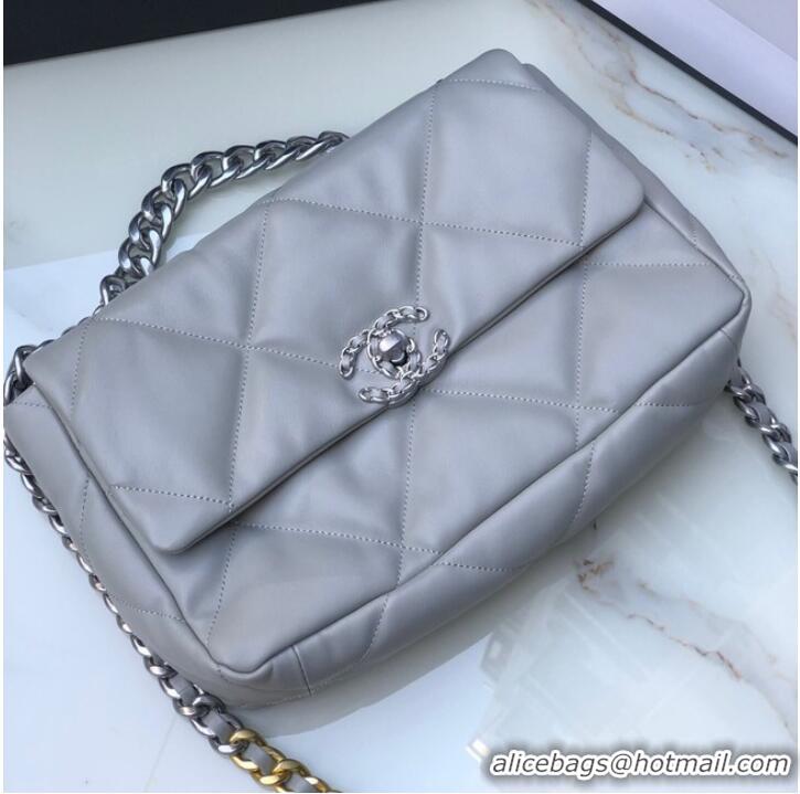 Buy Cheapest CHANEL Lambskin 19 Flap Bag AS1160N gray