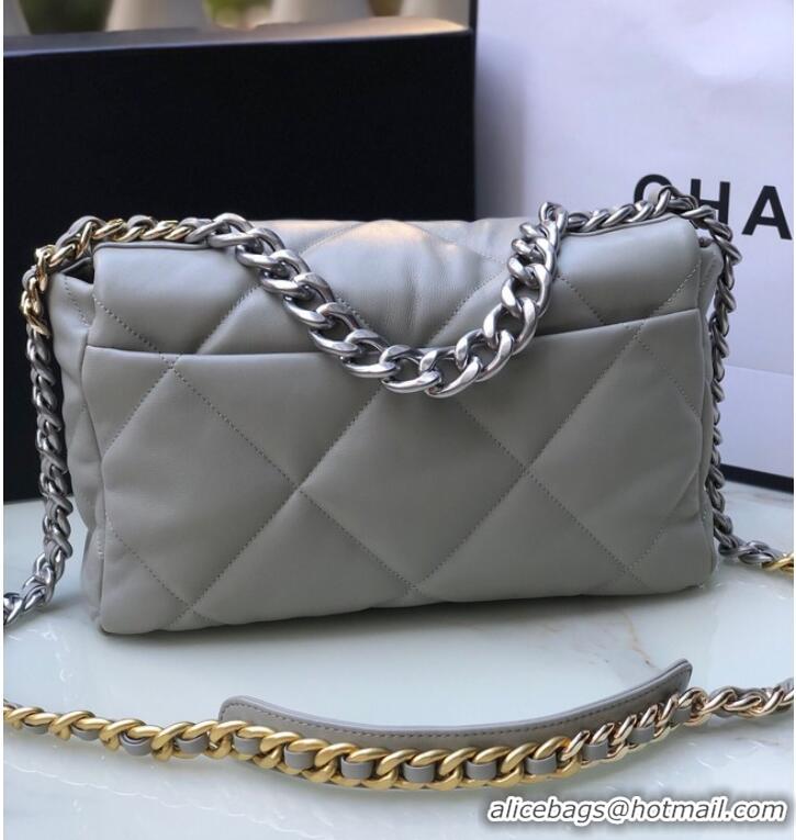 Buy Cheapest CHANEL Lambskin 19 Flap Bag AS1160N gray