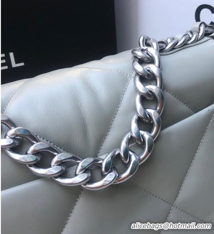 Buy Cheapest CHANEL Lambskin 19 Flap Bag AS1160N gray