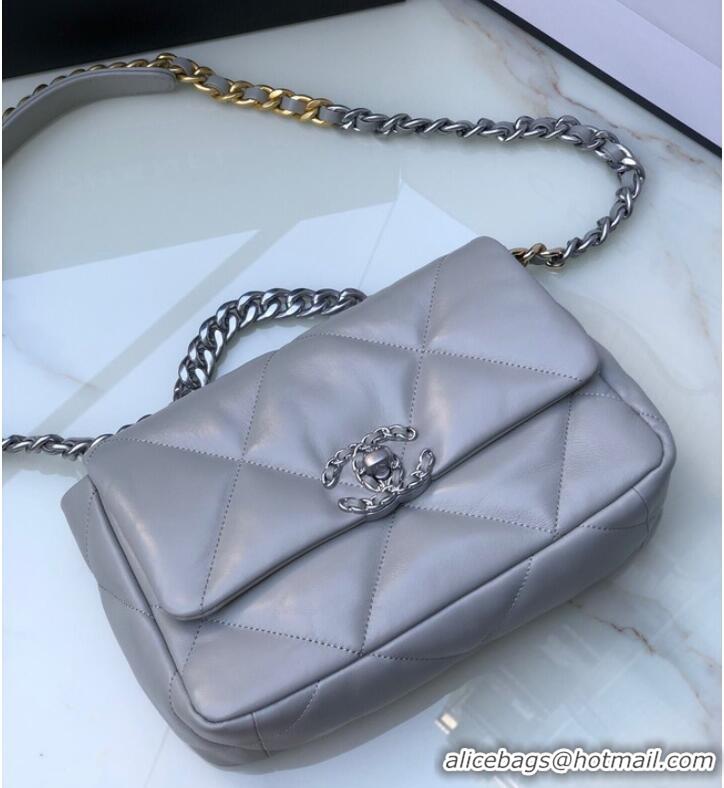 Low Cost CHANEL Lambskin 19 Flap Bag AS1160S gray