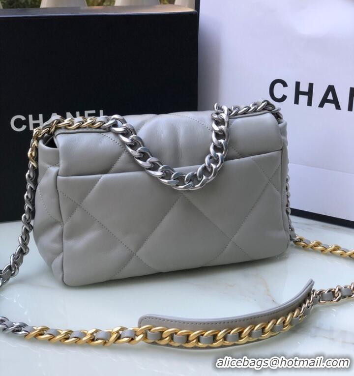 Low Cost CHANEL Lambskin 19 Flap Bag AS1160S gray