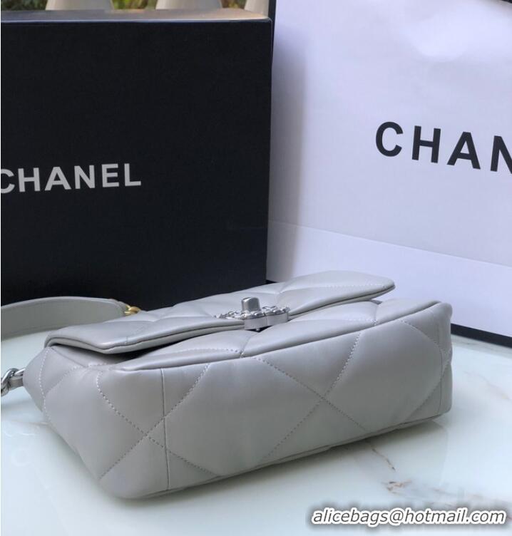 Low Cost CHANEL Lambskin 19 Flap Bag AS1160S gray