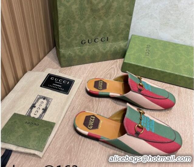 Classic Gucci 100 Striped Slippers 111625