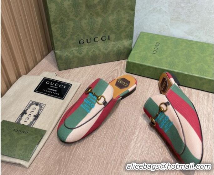 Classic Gucci 100 Striped Slippers 111625