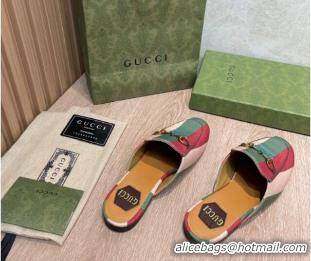 Classic Gucci 100 Striped Slippers 111625