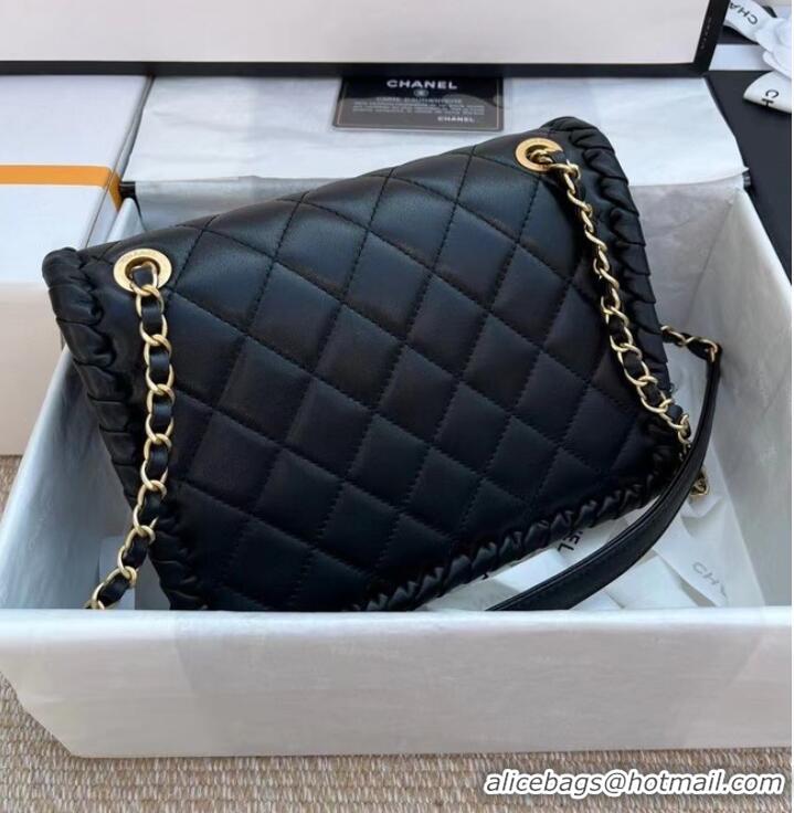 Top Quality Chanel Classic Flap Shoulder Bag Original Sheepskin leather AS6075 black